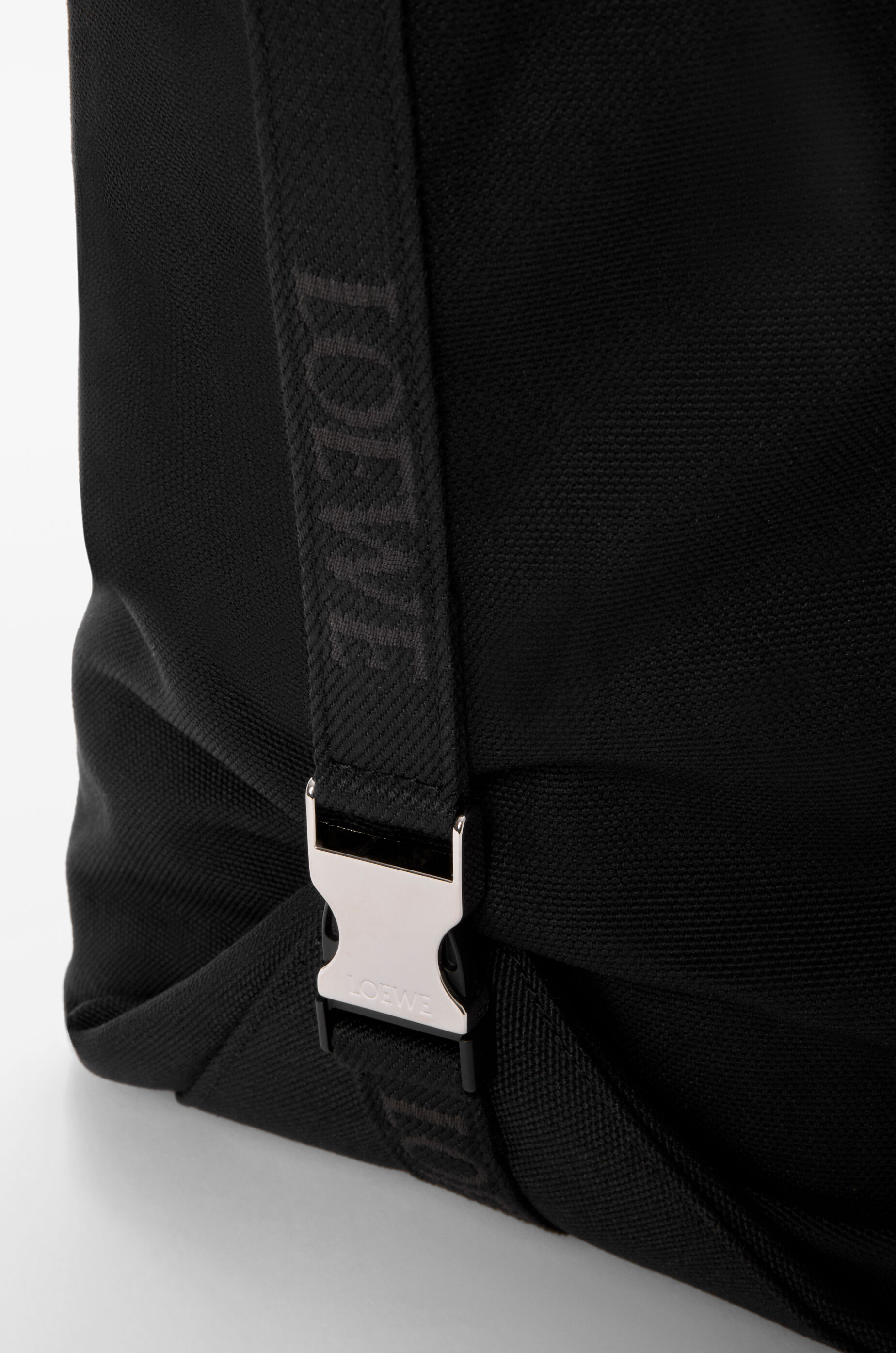 Flex zipped tote in canvas and suede Black - LOEWE USA Official