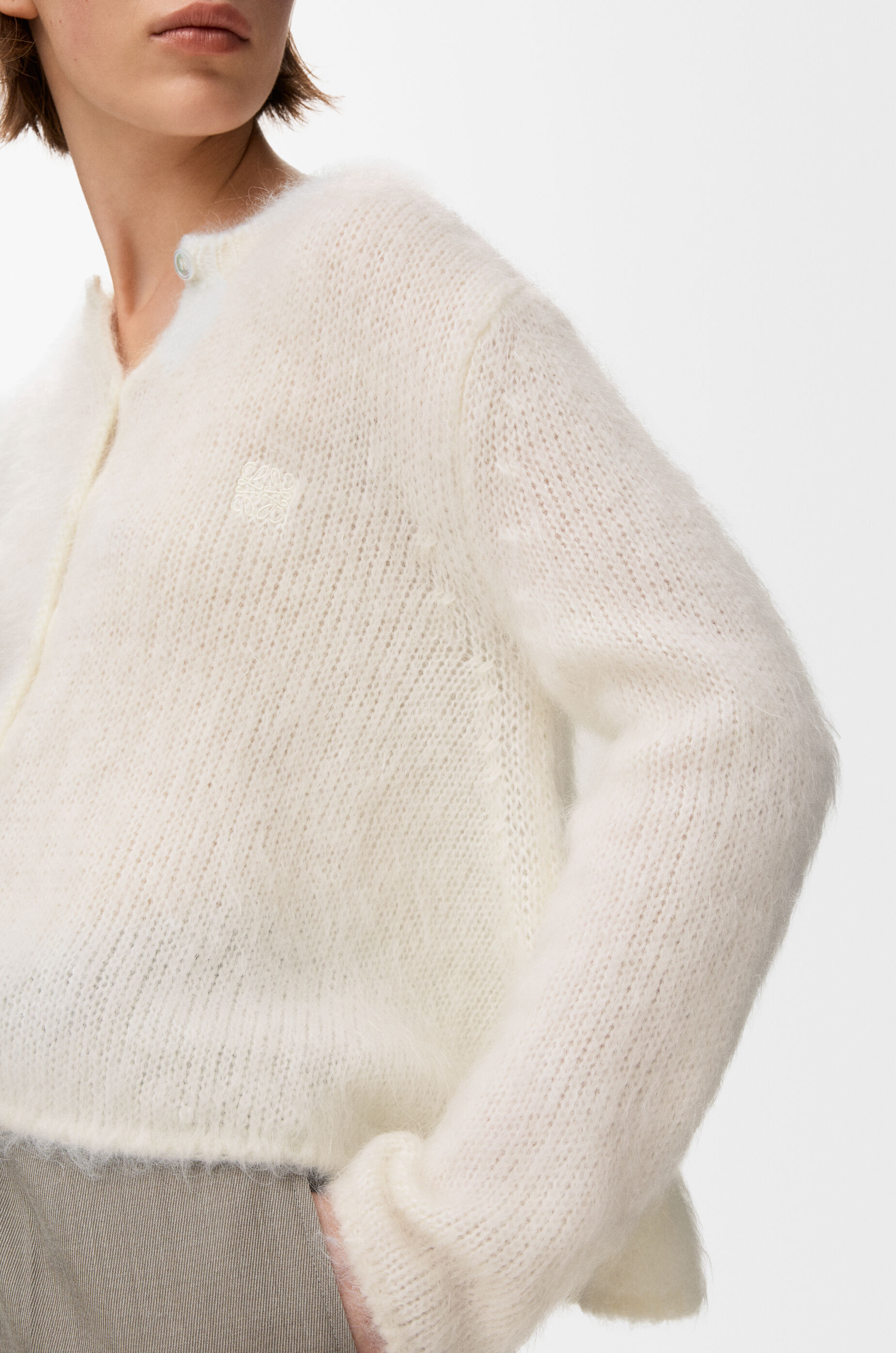 美品 ロエベ LOEWE アナグラム カーディガン モヘアブレンド M 大人気♪】☆LOEWE☆アナグラム カーディガン（モヘア） (LOEWE