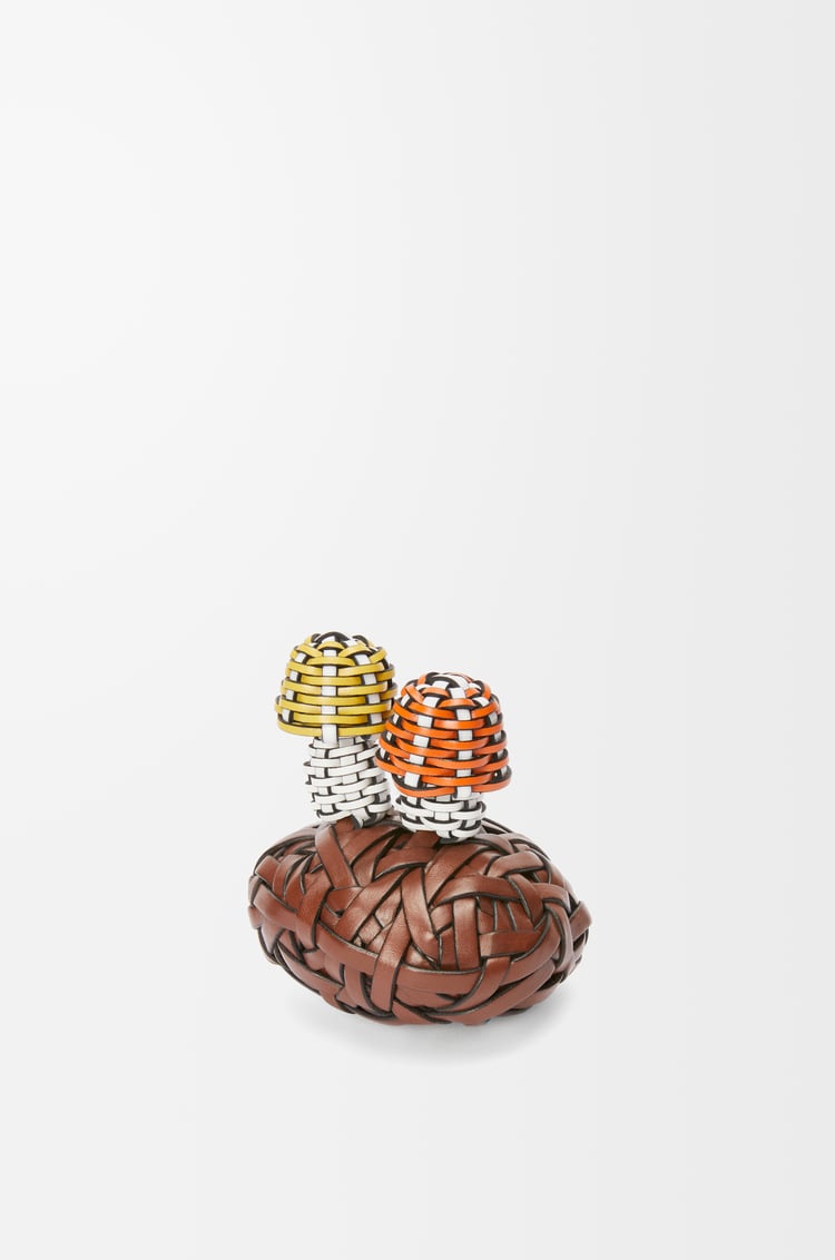 LOEWE マッシュルーム ドアストッパー（クラシックカーフ） ハバナ/ホワイト