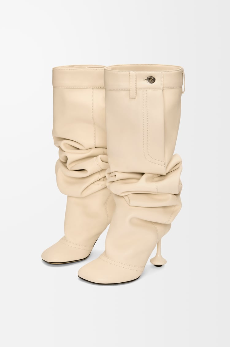 LOEWE Toy over the knee boot in nappa lambskin Oat Milk