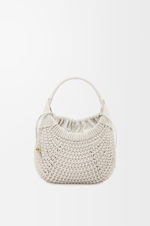 LOEWE Diamond Hobo bag in calfskin Soft White