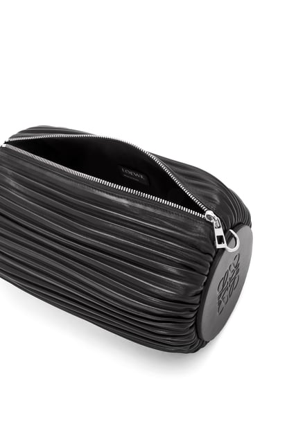 LOEWE Large Bracelet pouch in pleated nappa Black plp_rd