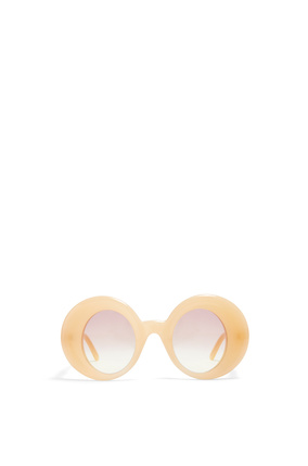 LOEWE Gafas de sol redondas oversize en acetato Beige Claro