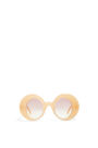 LOEWE Gafas de sol redondas oversize en acetato Beige Claro