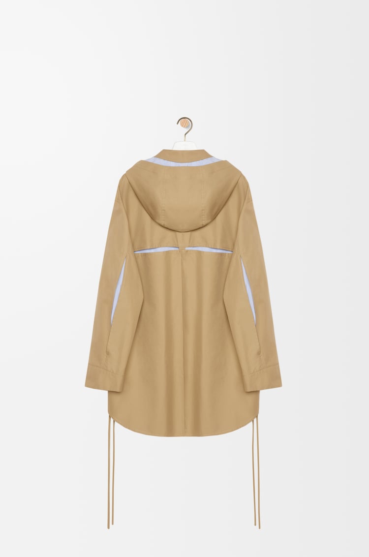 LOEWE Hooded parka in cotton Sweet Caramel
