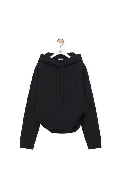 LOEWE Draped hoodie in cotton Black plp_rd