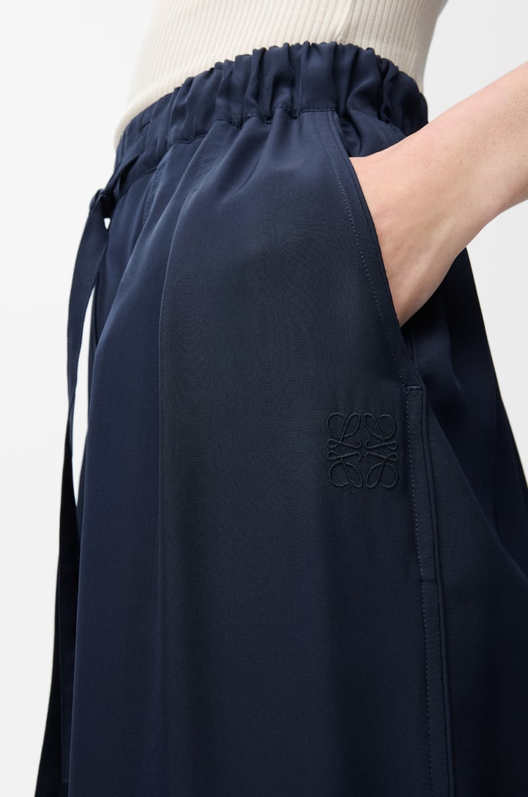 LOEWE パジャマ トラウザーズ（シルク） ネイビーブルー