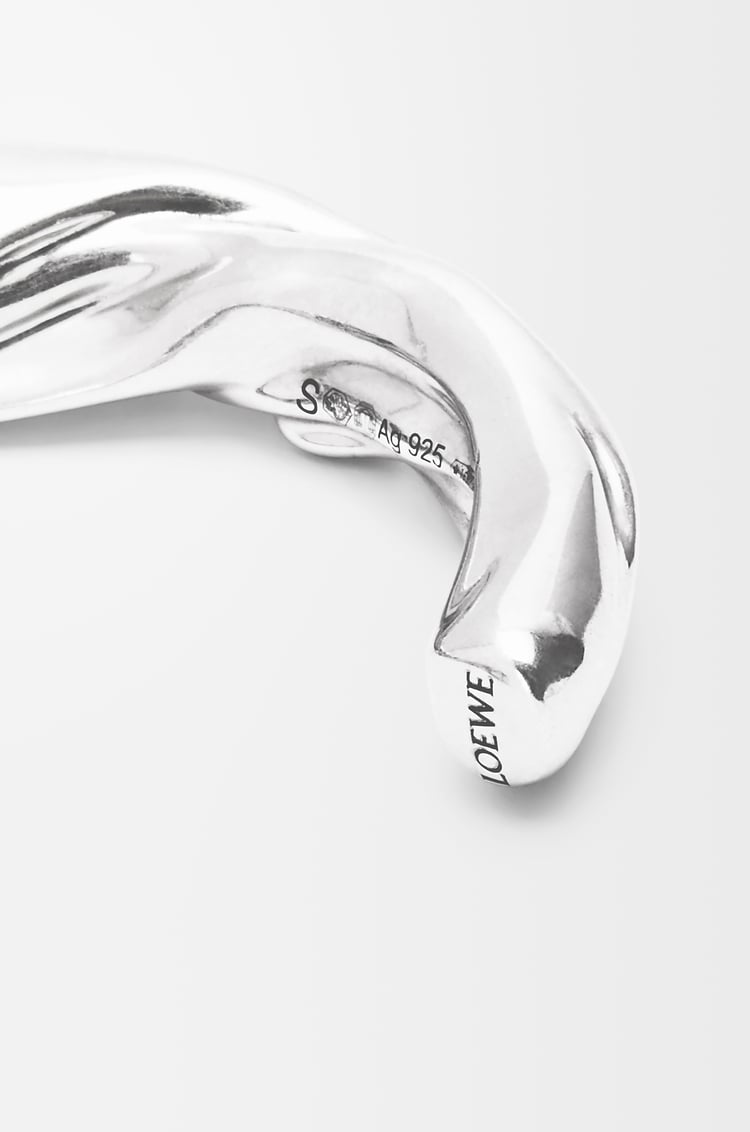 LOEWE Brazalete Nappa twist pequeño en plata de ley Plata