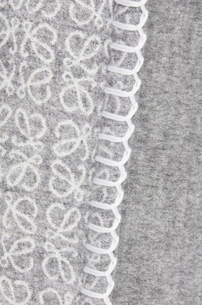 LOEWE Anagram cushion in wool Grey/White plp_rd