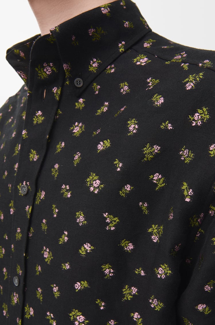 LOEWE Shirt in cotton blend Black/Pink/Green