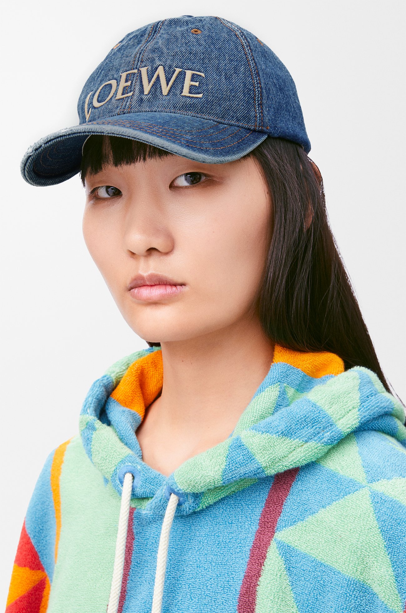 LOEWE LOEWE 丹寧布鴨舌帽 丹寧藍