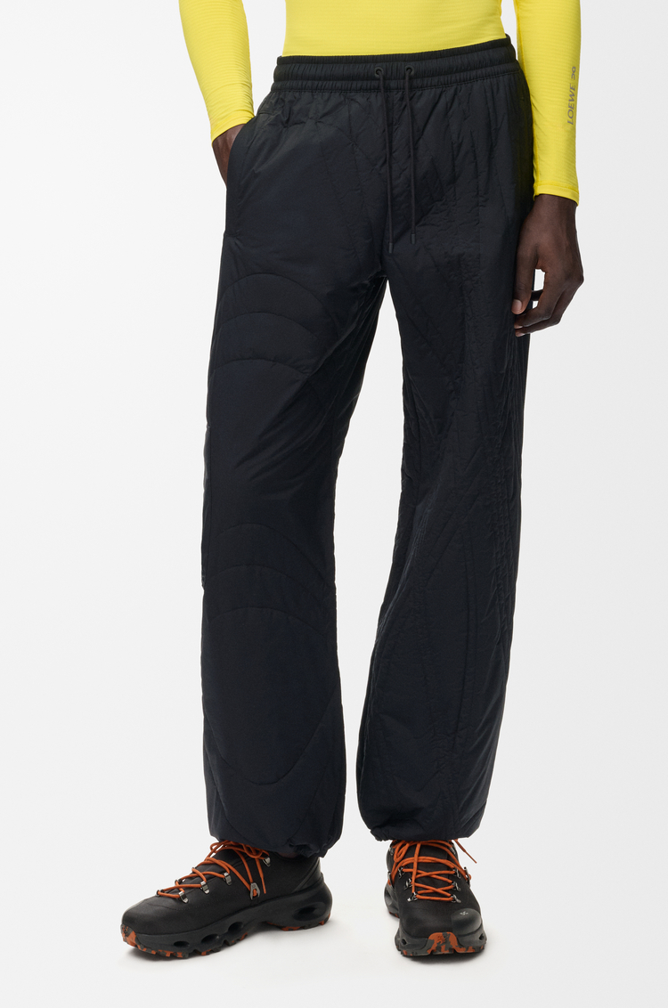 LOEWE Quilted trousers in technical shell Black