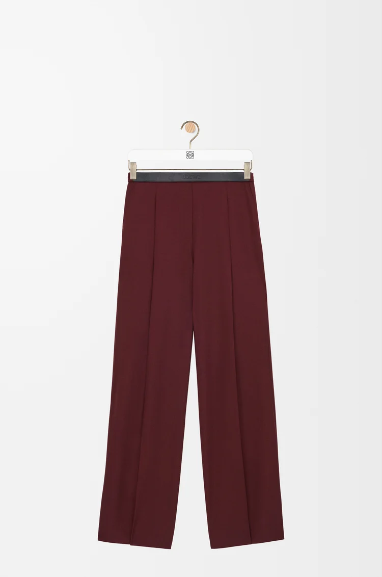 LOEWE Pantalón en lana Burdeos