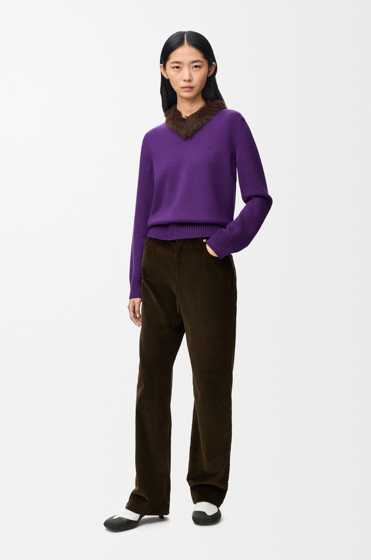 LOEWE Pullover aus Wolle Lila