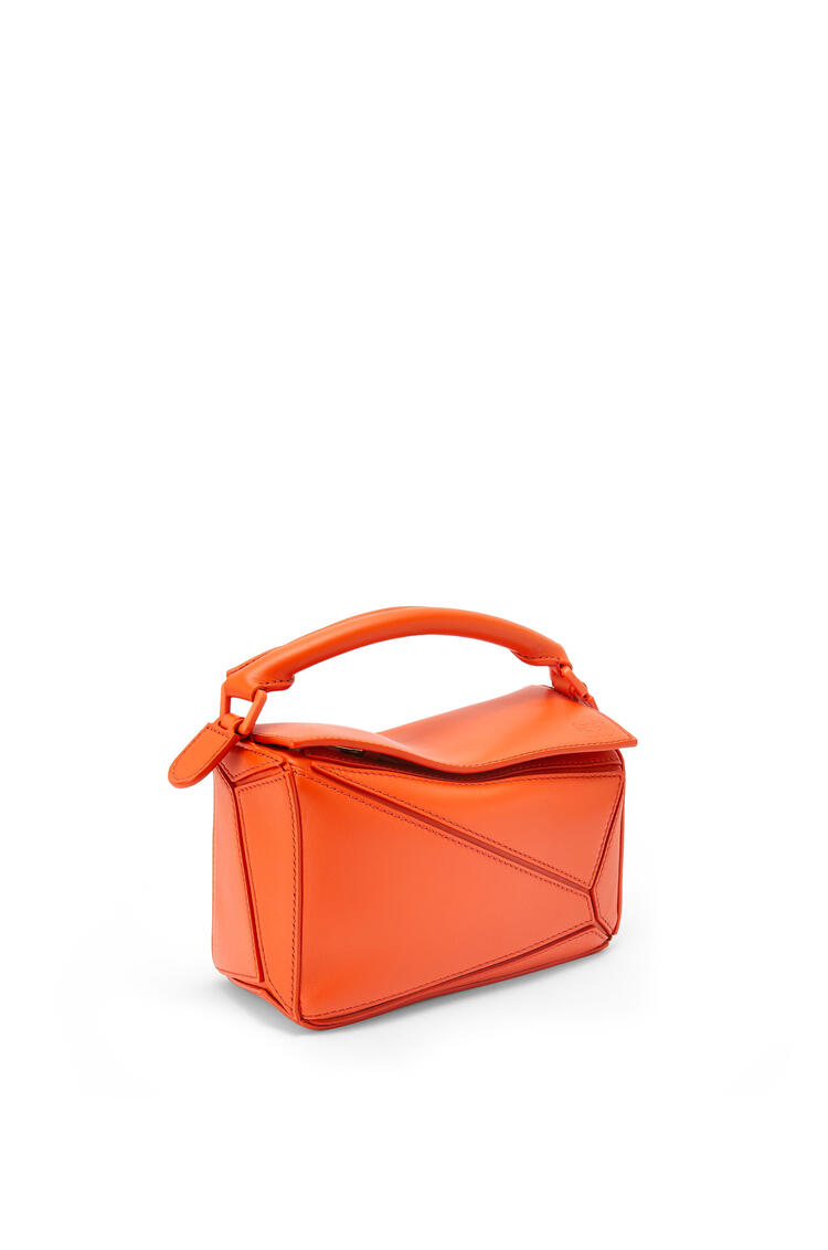LOEWE Mini Puzzle bag in satin calfskin Orange