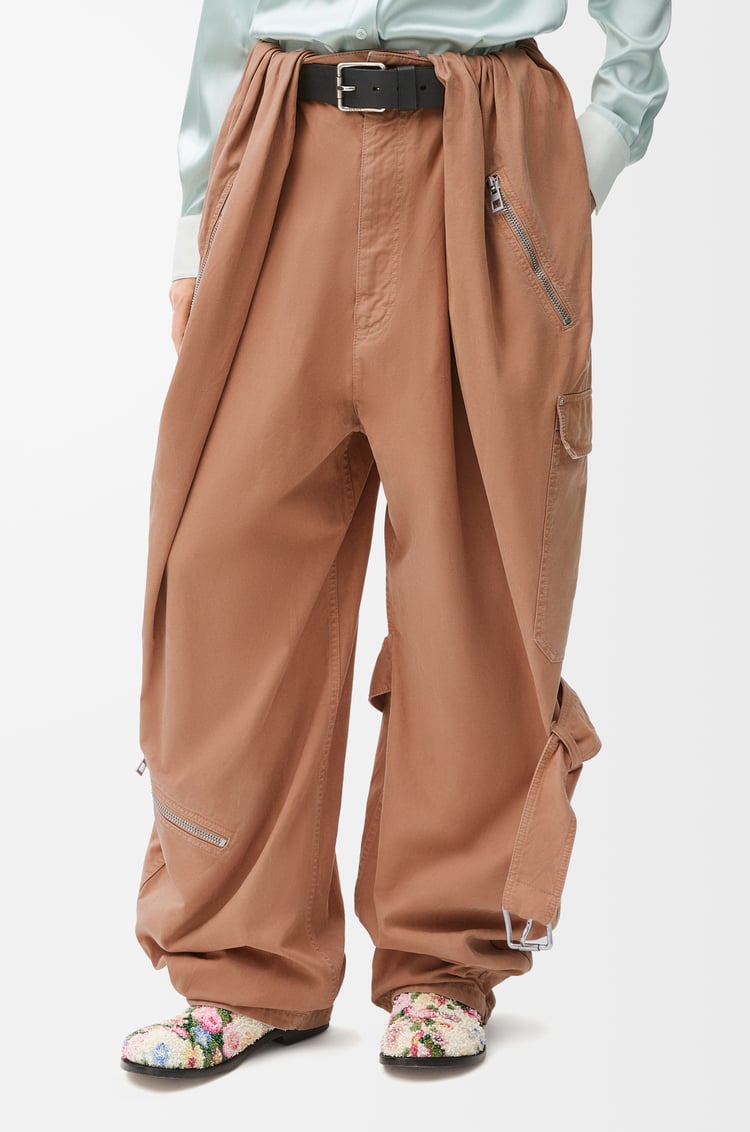 LOEWE Balloon cargo trousers in cotton Clay