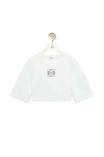 LOEWE Cropped T-shirt in cotton 白色