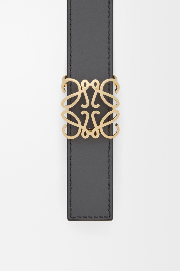 LOEWE Reversible Anagram Bombé belt in smooth calfskin Mocha/Slate