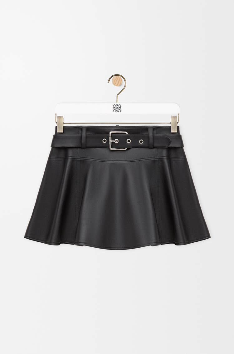 LOEWE Minifalda en piel napa de cordero Negro