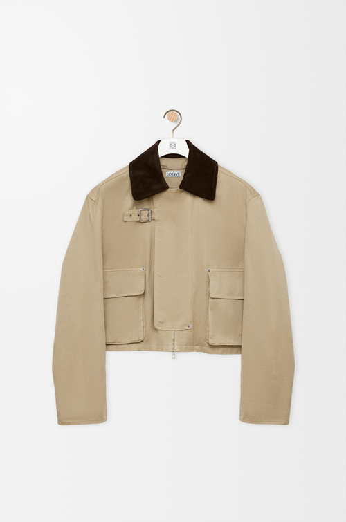 LOEWE Short parka in cotton  Beige
