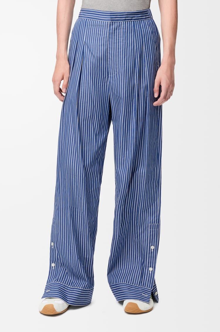 LOEWE Trousers in cotton Navy/White