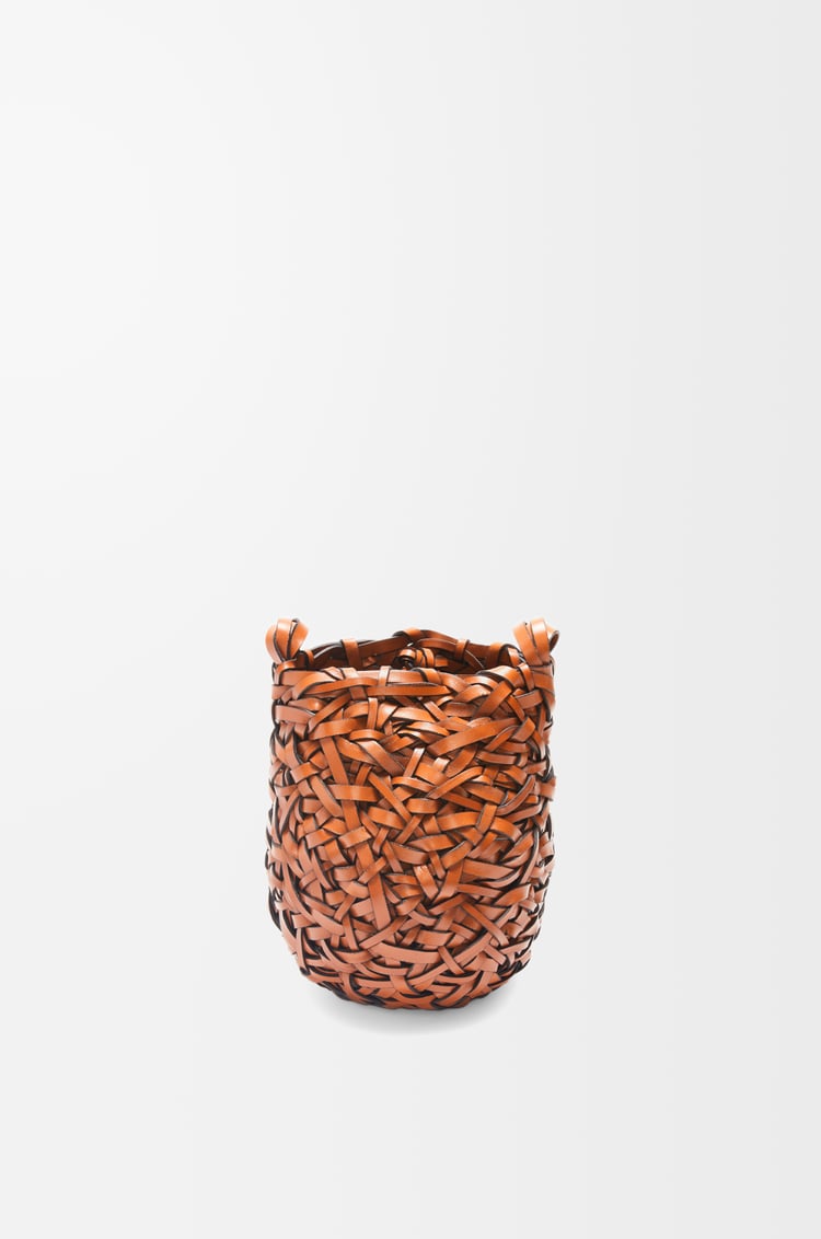 LOEWE Small Nest Basket bag in calfskin Tan