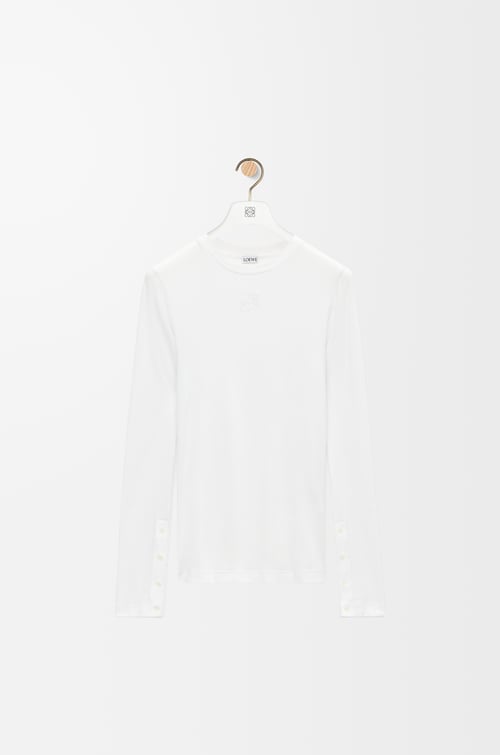 LOEWE Long sleeve top in modal White