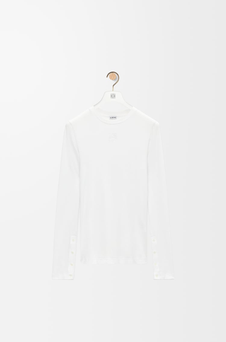 LOEWE Long sleeve top in modal White