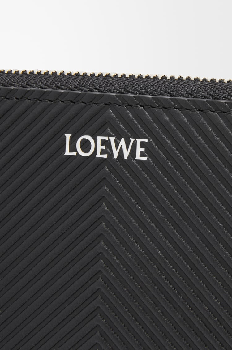 LOEWE Zip around wallet in textured classic calfskin Black