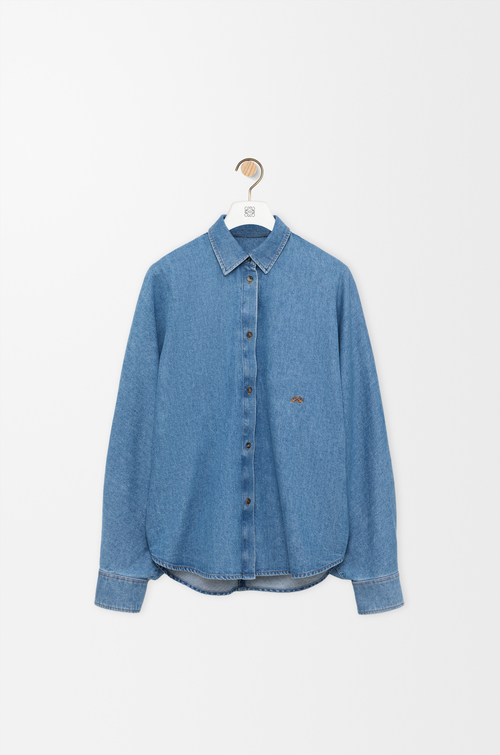 LOEWE Camisa en denim Azul Claro