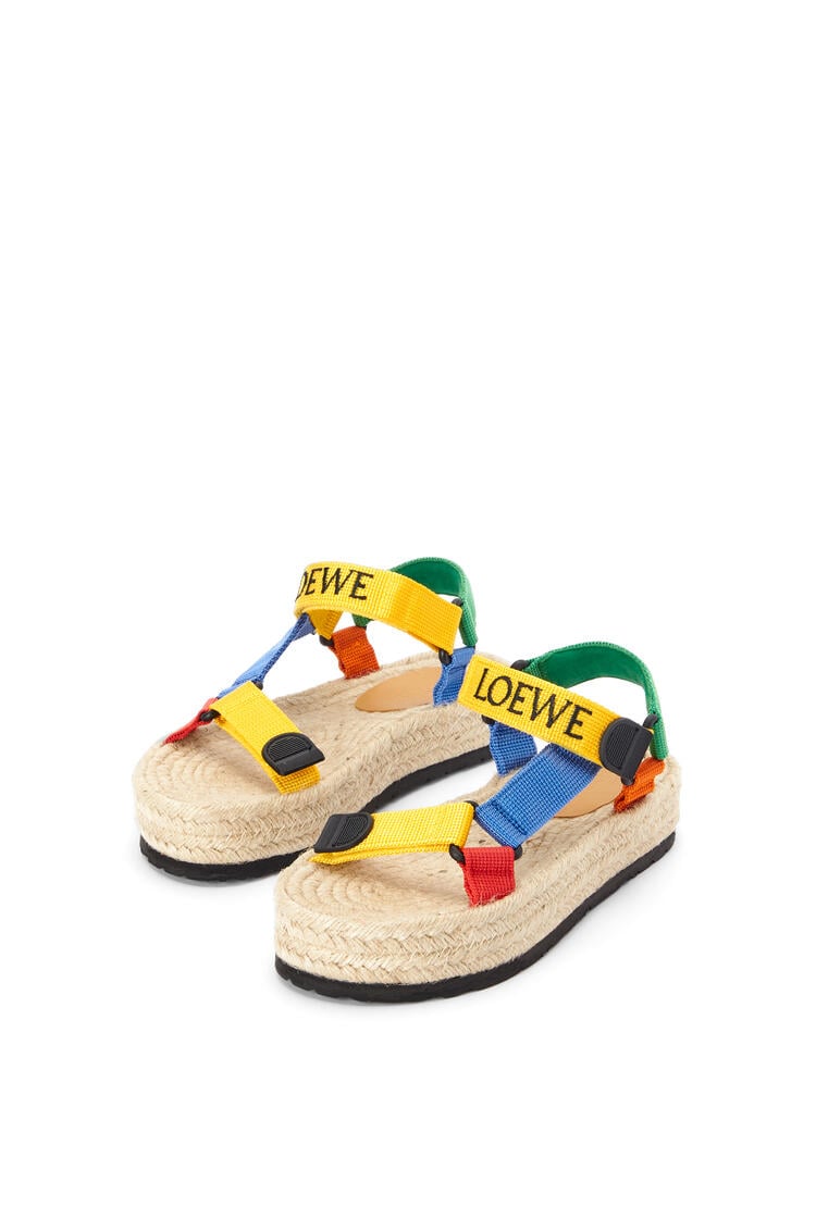 LOEWE Strappy espadrille in nylon Yellow/Multicolour pdp_rd