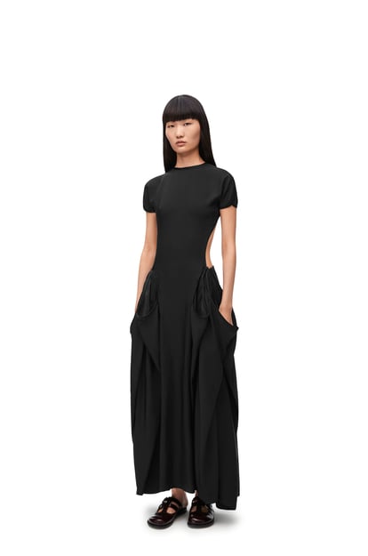 LOEWE Dress in viscose blend 黑色 plp_rd