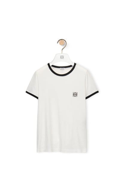 LOEWE Slim fit T-shirt in cotton White/Black plp_rd