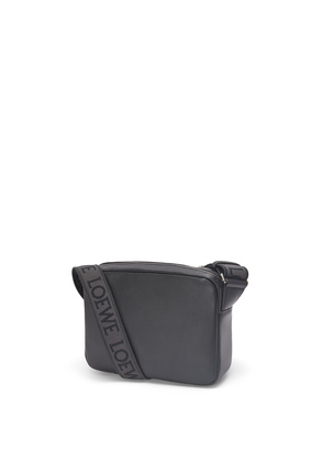 LOEWE XS Military messenger bag in supple smooth calfskin and jacquard Black plp_rd