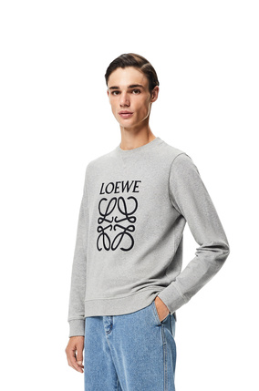 LOEWE Anagram embroidered sweatshirt in cotton Grey plp_rd