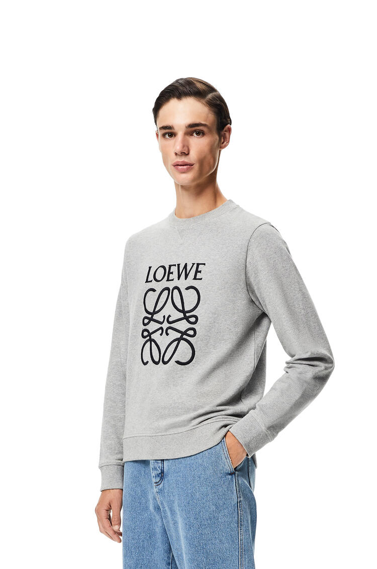 LOEWE Anagram embroidered sweatshirt in cotton Grey