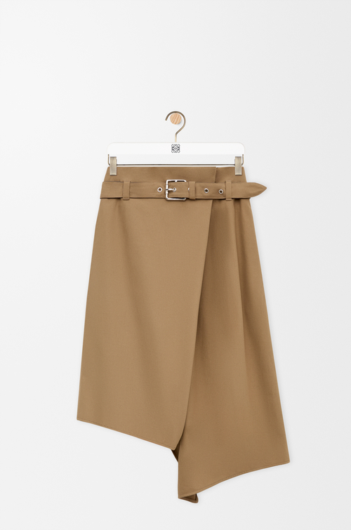 LOEWE Falda en algodón Beige