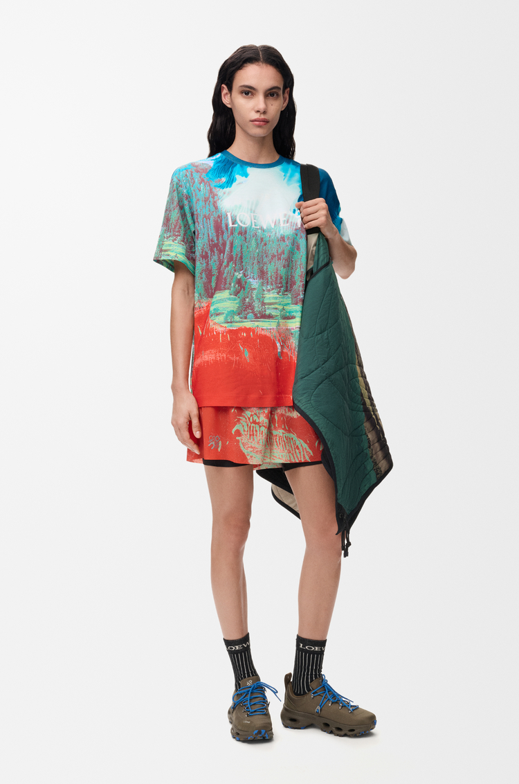 LOEWE Shorts in technical shell Multicolor