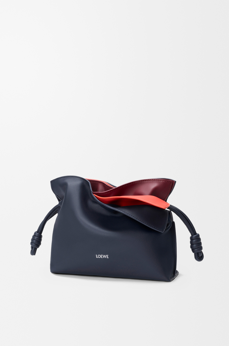 LOEWE Mini layered Flamenco clutch in nappa calfskin Multicolor  Deep Navy