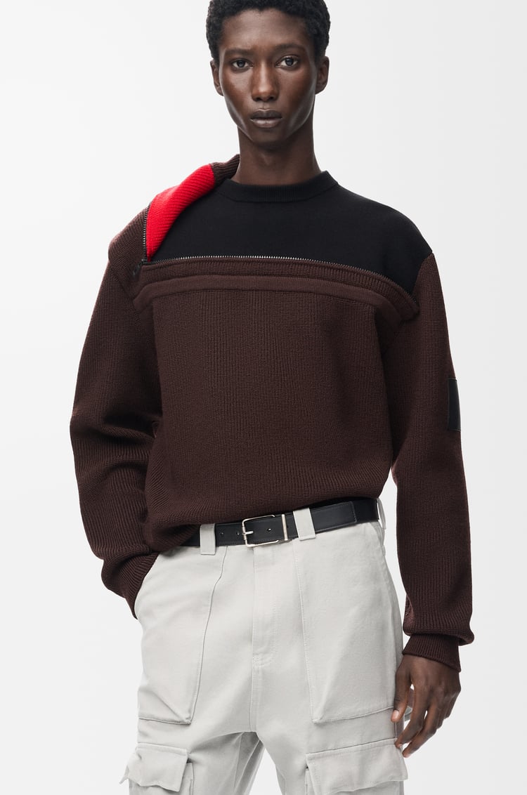 LOEWE エッセンシャルベルト（シャイニースリークカーフ） ブラック/ヴィンテージパラジウム