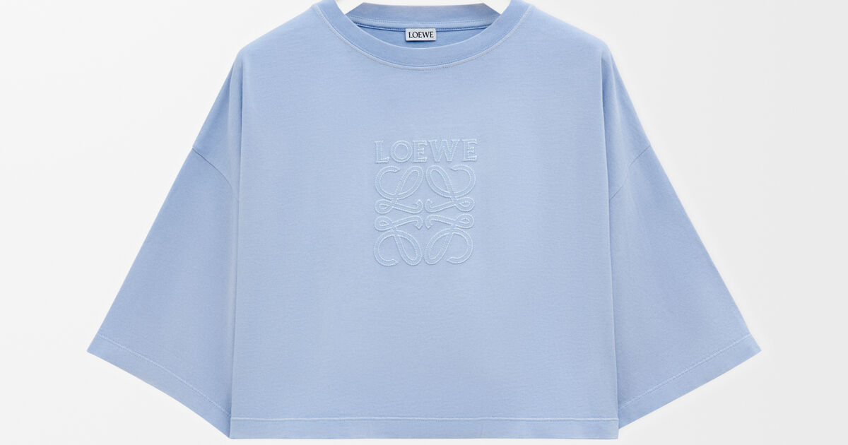 クロップド Tシャツ（コットン） ブルー - LOEWE