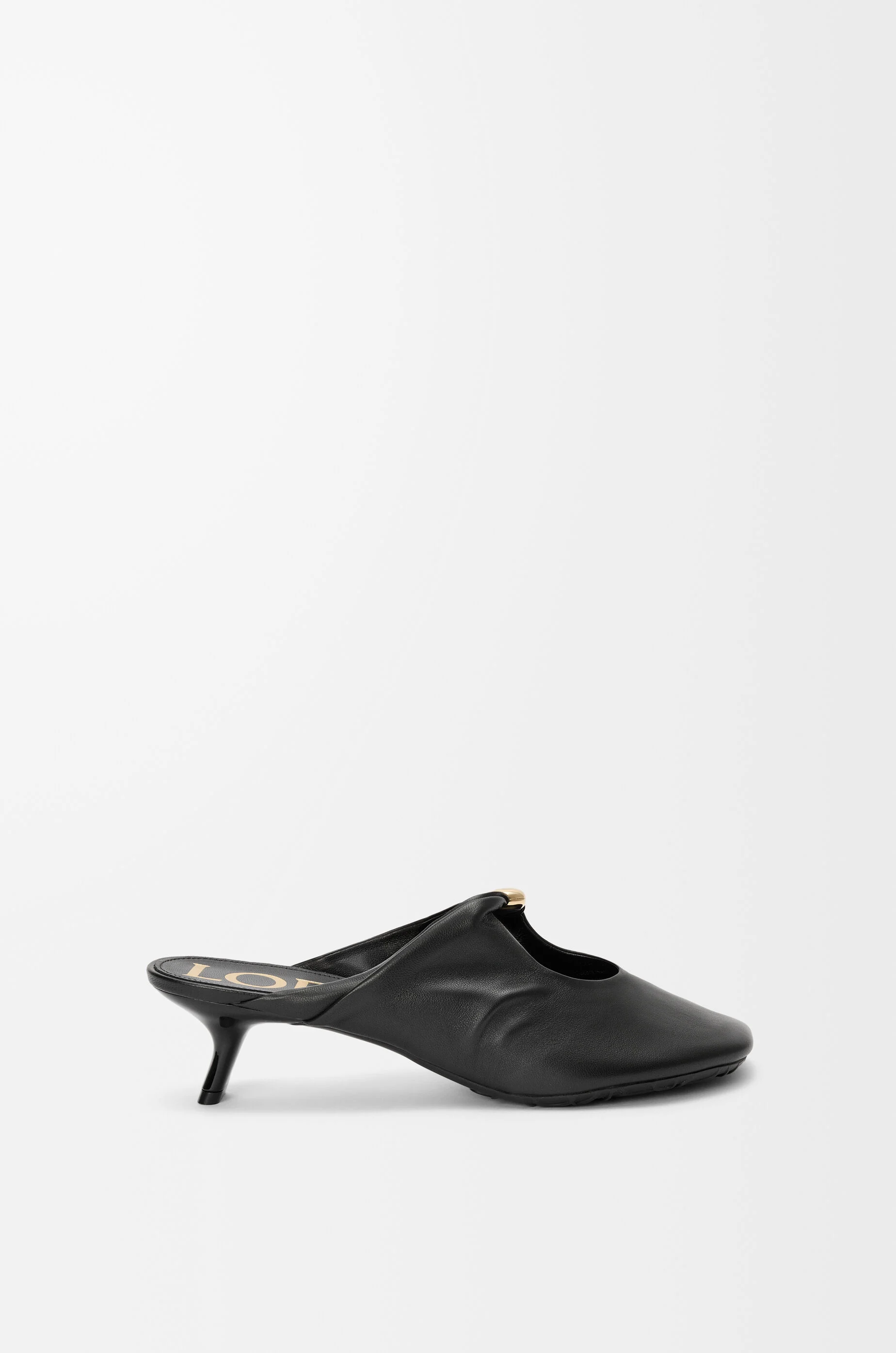 新作☆LOEWE直営店 ペブル ソフトミュール L815379X95 Pebble Soft mule in nappa lambskin Black - LOEWE