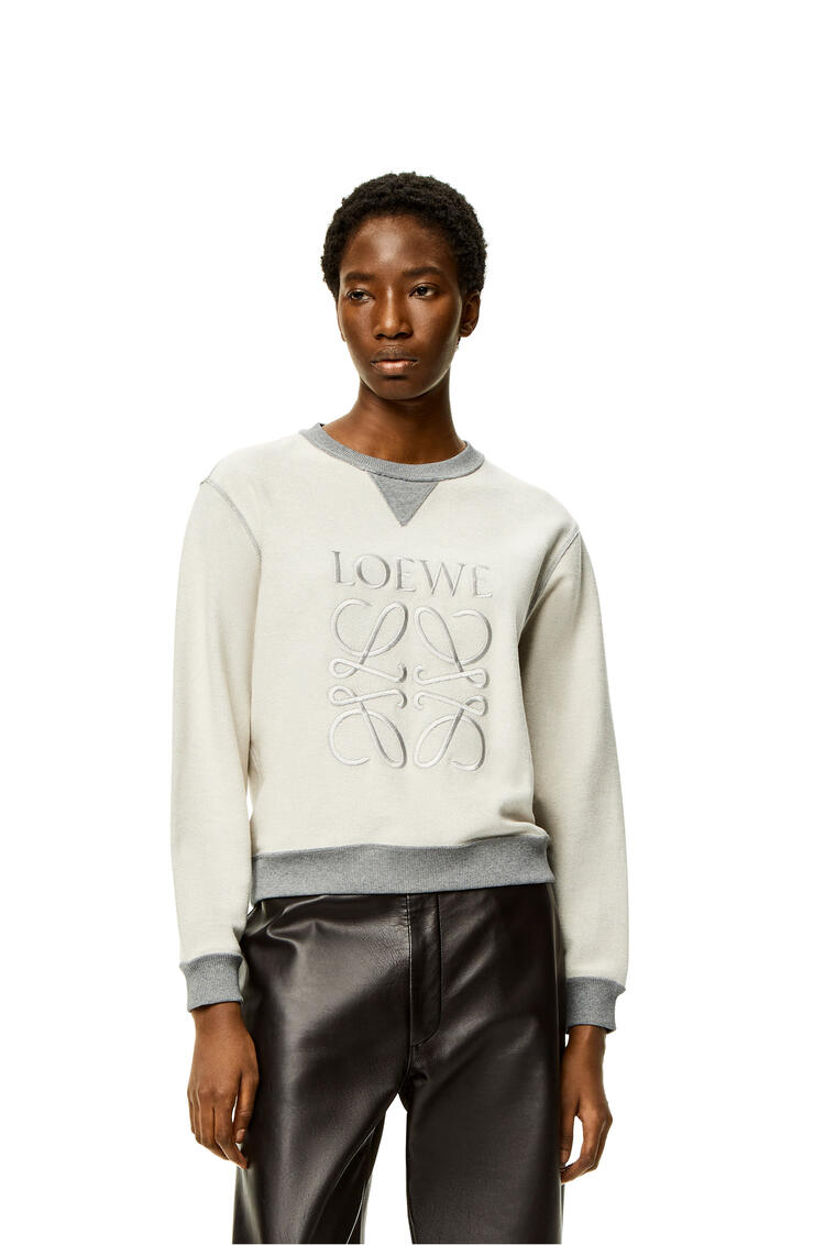 LOEWE Anagram sweatshirt in cotton Grey Melange pdp_rd