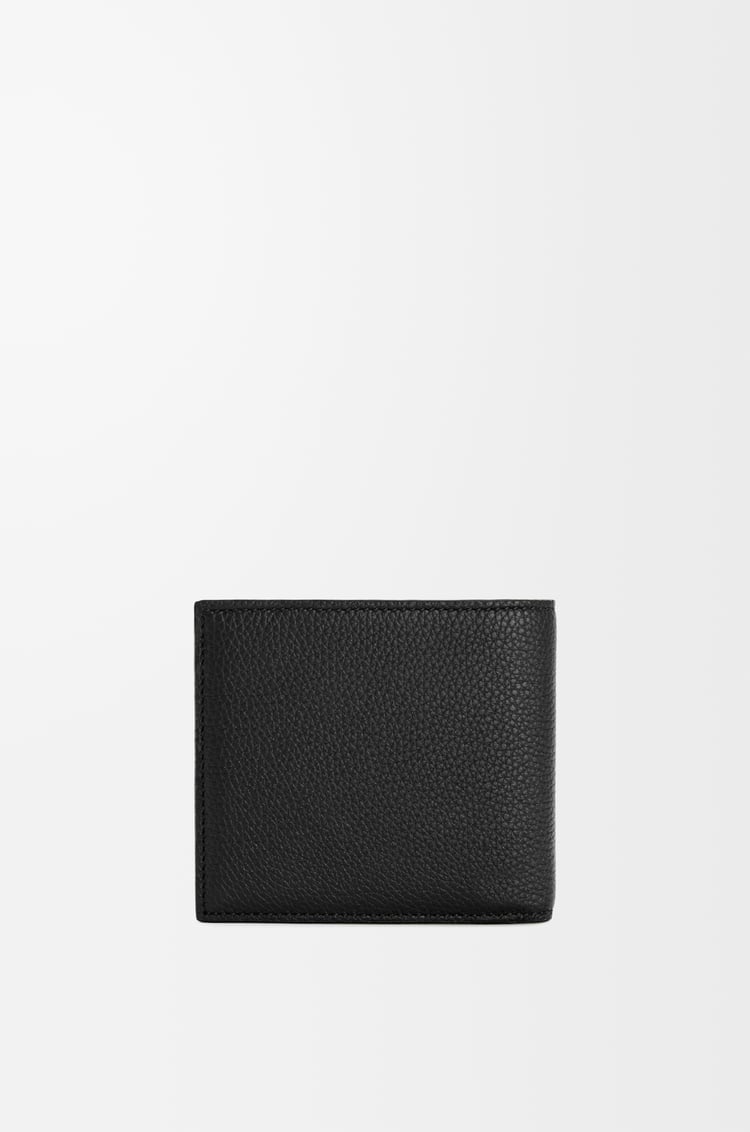 LOEWE Portefeuille à deux volets en cuir de veau grainé souple Noir