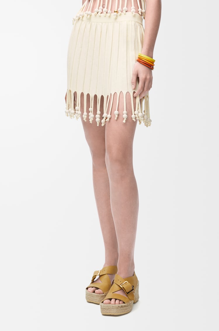 LOEWE Minifalda en algodón Crudo
