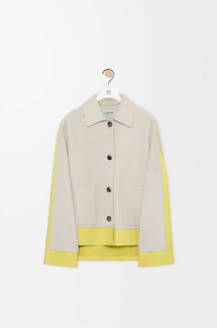 LOEWE Turn-up jacket in suede lambskin Light Grey