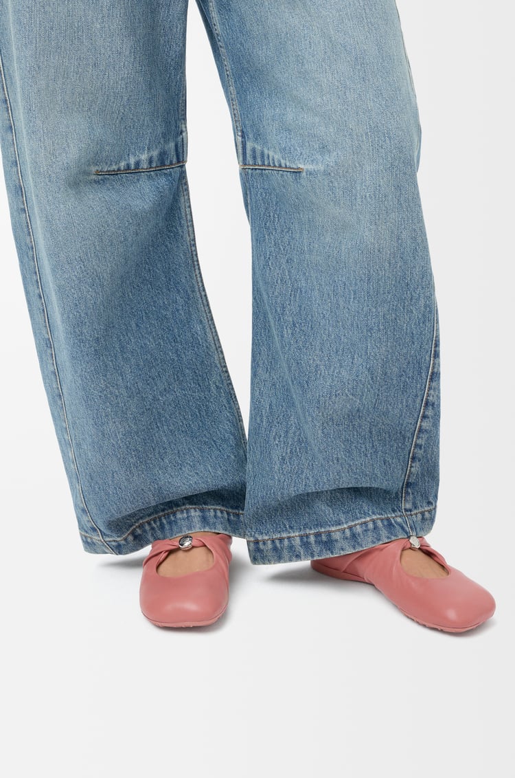 LOEWE Pebble Soft ballerina in nappa lambskin Blush