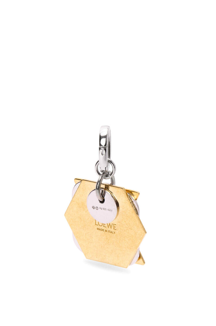 LOEWE Origami charm in sterling silver Silver/Gold