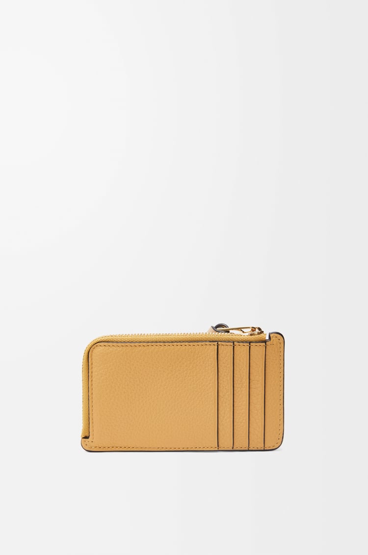 LOEWE Coin cardholder in soft grained calfskin Biscuit/Crimson/Paper Craft