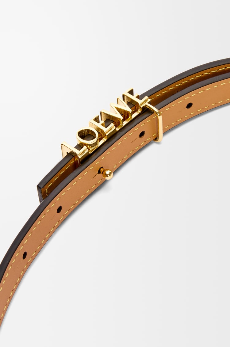 LOEWE Cinturón gráfico LOEWE en piel de ternera Negro/Dorado